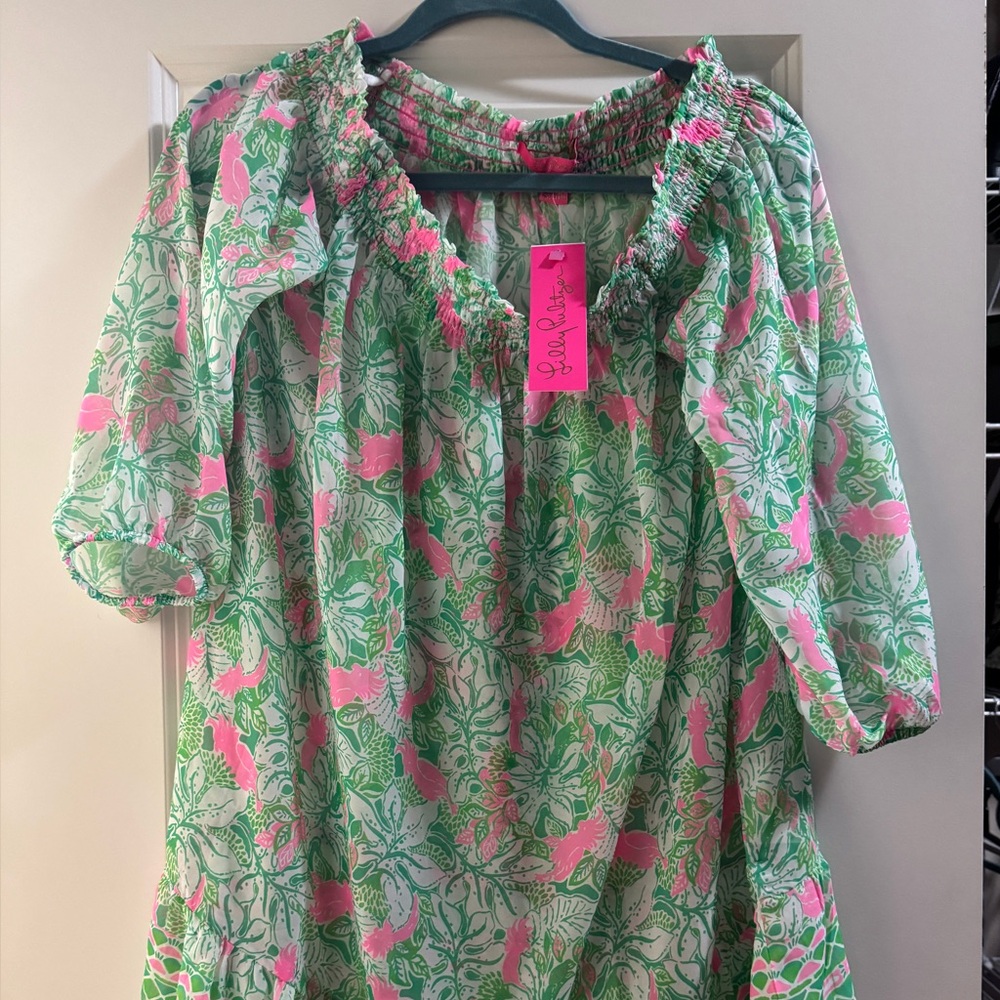 Lilly Pulitzer Brand New Maribeth Off The Shoulder Coverup small nwt